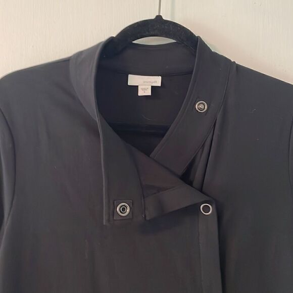 J. Jill Pure Jill black snap front soft jacket in refined French terry size S - Picture 3 of 7